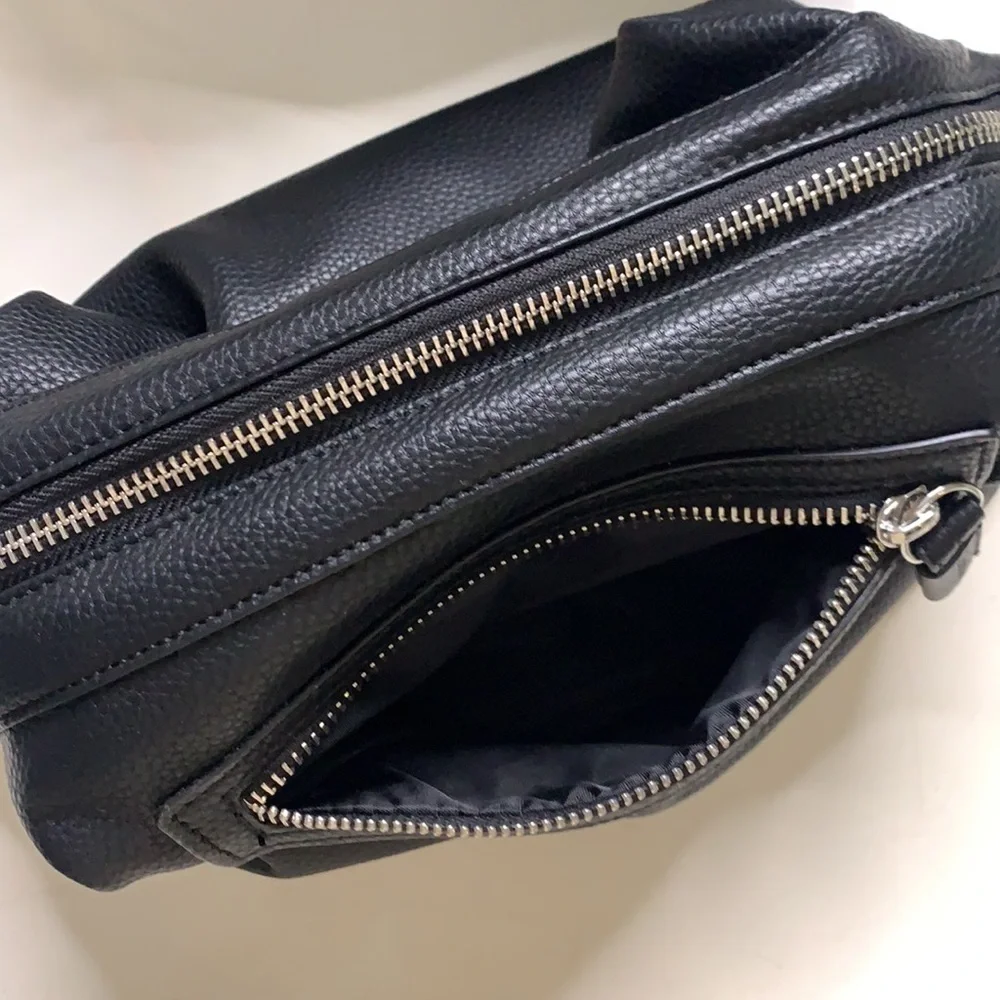Calvin Klein pebble black travel Toiletry carry bag